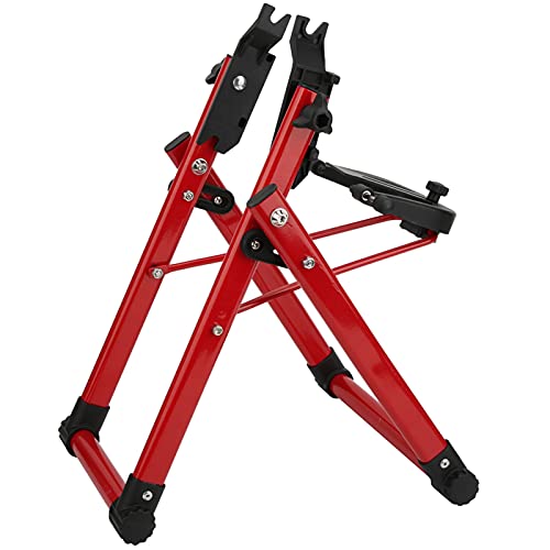 yaogohua Aluminium Alloy Red Simple Convenient Wheel Truing Stand Home Repair Maintenance Support Tool Accessory