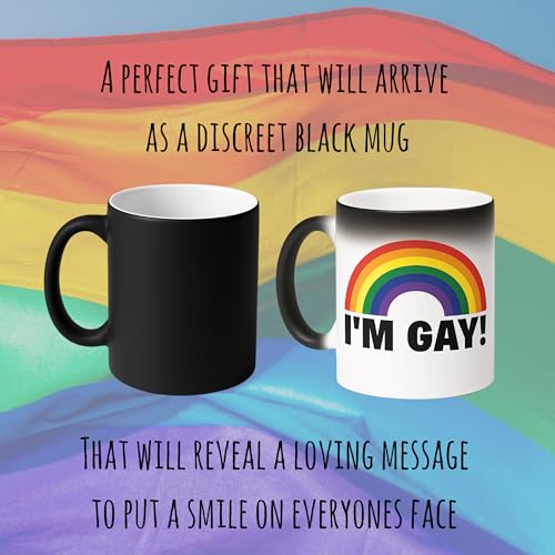 I'm Gay Rainbow Heat Change Mug - Funny Rude Mug - Message Appears as it Heats - Perfect Novelty Gag Gift, best funny gifts and pride accessories #4