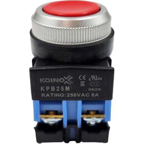 Bouton-poussoir KOINO Ø25 avec contact 1a1b pour contrôle sécurisé