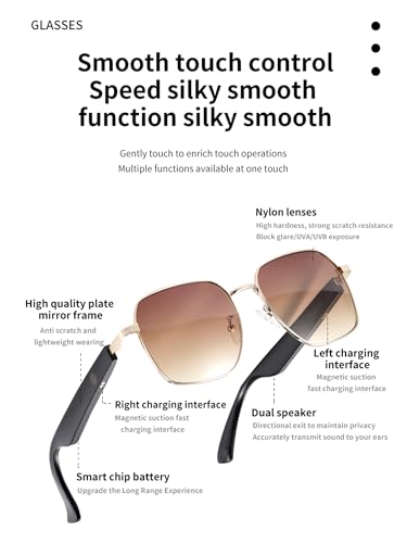 TZLQAYS スマートグラス 偏光サングラス Bluetoothスピーカー付き の商品画像 5
