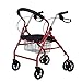 Portability Folding Elderly 6 Wheeled Walker Multifunctional 3 in 1 Large Capacity Stability Upright Walkers with Wheels for Outside Luggage Trolley