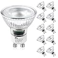MASTERY MART GU10 LED Light Bulbs 50 Watt Halogen Equivalent 5.5W Dimmable MR16 Spot G10 2700K Soft White 10 Pack