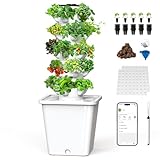 【5-Tier Vertical Efficiency】Maximize space with 25-pod capacity in just 2.3 sq ft—perfect for herbs, veggies & strawberries— ideal for home, kitchens, balconies, apartments to maximize indoor/outdoor gardening. Grow 5X more than traditional planters ...