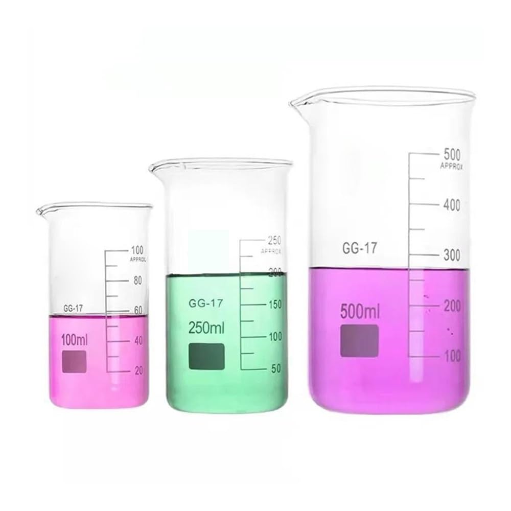 Zlewka ze szkła borokrzemowego, Zlewka laboratoryjna do badań chemicznych typu Tall Form, grube przezroczyste szkło borokrzemowe, z dziobkiem, 50-2000 ml(2000ml)
