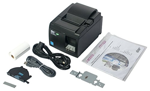 Star Micronics TSP 143IIU Receipt Printer Productivity Bundle – Easy to Use – USB Printer – Dark Gray – Compatible with Square Stand – Includes Four (4) Rolls of Receipt Paper