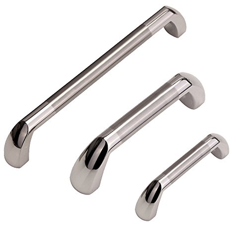 Voleseni™ Poignée de meuble - Poignée d'armoire - Poignée de tiroir - Poignée d'armoire - Poignée de porte - Pour vis - Armoires de cuisine - Argenté - 96 mm Cover