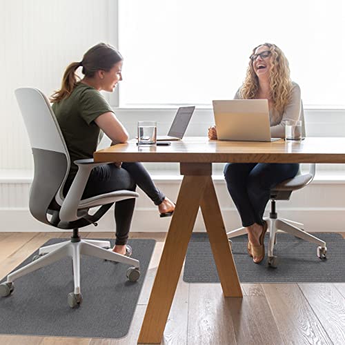 Image of Sycoodeal Office Chair Mat for Hardwood Floor,Office Computer Gaming Chair Mat for Tile Floor,Large Floor Protector Rug,Anti-Slip,Easy to Clean,Grey(55 inchx36 inch)