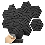 Hexagon Akustikpaneele selbstklebend 12 Stück Schalldämmung Schallschutz Wand hoher Dichte Akustikpaneele für Wand Decken Holz & Tür Akustikschaumstoff
