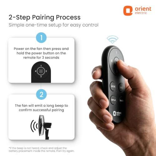 Image of Orient Electric Harrier BLDC Stand Fan with Remote | Energy Saving Fan, Whisper Quiet 52 dB Operation | 90 Oscillation, Tilt & Height Adjustment | 2 Year Warranty, Black