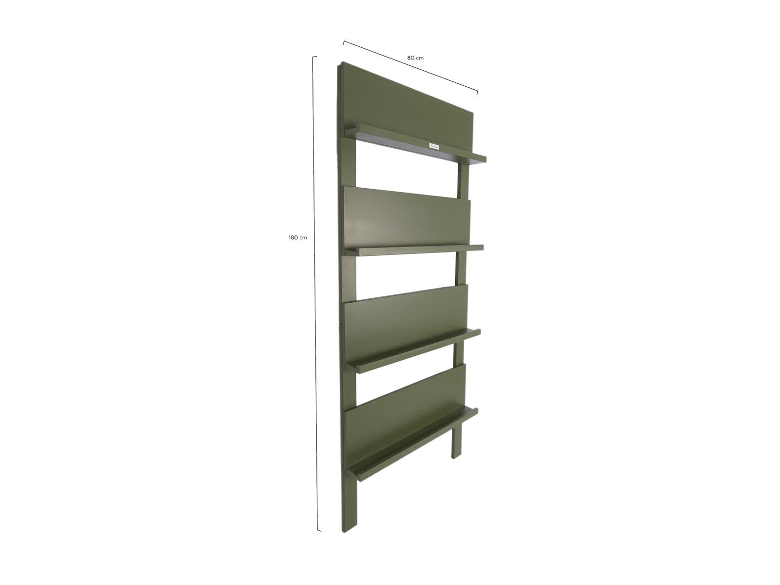 MaximaVida Wandregal Jamie schwarz - Bücherregal - Zeitschriftenregal - 180 cm x 80 cm (Green)