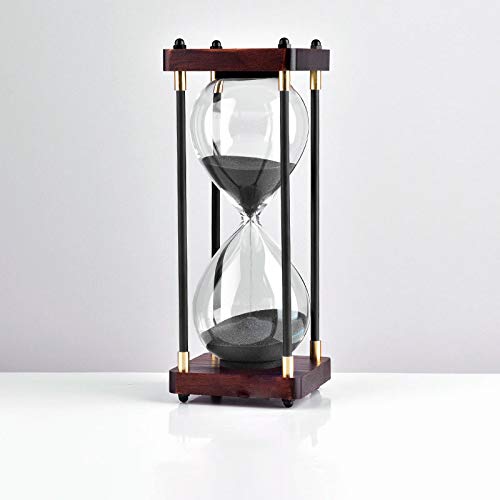 Reloj de Arena con Temporizador de 30, 45 y 60 Minutos, Ideal for Manualidades, decoración de Vidrio, Ideal for el hogar, el Estudio y la Oficina, Regalo Creativo.(F,60 Minutes)