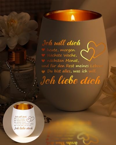 Valentinstag Teelichthalter Geschenk für Sie Freundin Valentinsta...