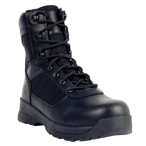 Rothco Guardian Composite Toe Tactical Boots with Side Zipper – 8 Inch – Waterproof & Lightweight