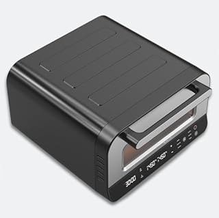 BOLKANI Four à pizza électrique avec pierre à pizza et pelle à pizza – 450 °C pour pizza croustillante au four en pierre en 2 minutes – 1700 W, minuterie, éclairage intérieur et fenêtre de