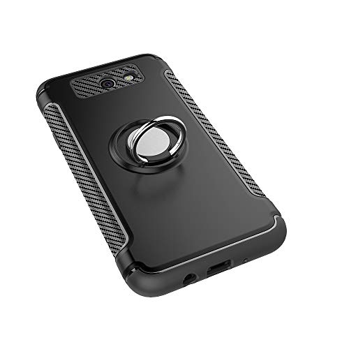 Case For Samsung Sm-S737Tl Galaxy J7 Sky Pro 4G / Sm-J727T Galaxy J7 Prime Sm-J727T1 / Sm-J727Az Galaxy Halo/Sm-J727P J7 Perx Case Cover + 360 Degree Rotating Ring Holder Kickstand Black #TOP2