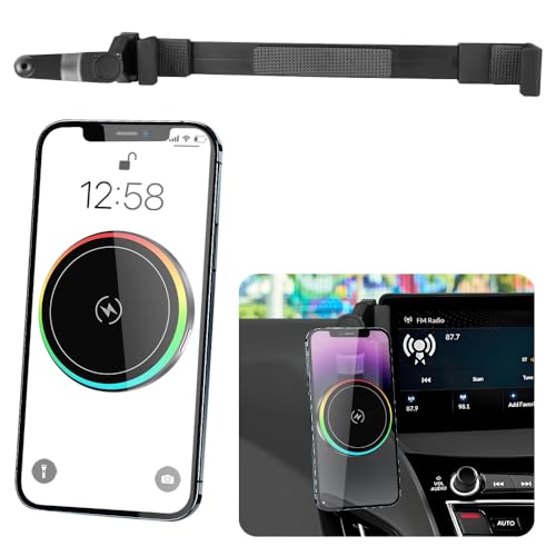 LUNQIN Car Magnetic Phone Mount for Acura RDX 2019 2020 2021 2022 2023 2024 2026 2026 Auto Interior Accessories Best Cellphone Holder Fast 15W Wireless Charger Cell Phones Charging Screen Stand