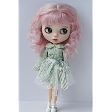 10-11inch Doll Wigs Only D20313 Long Princess Soft wave Blythes &Qbaby Doll Hair Pale Pink