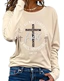 SweatyRocks Women's Bible Verse Jesus Sweatshirt...