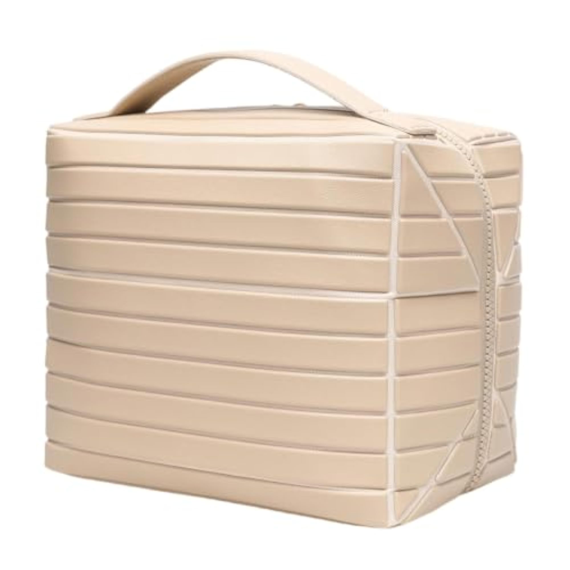 Structured Makeup Organizer Bag, Rectangular Travel Cosmetic Case