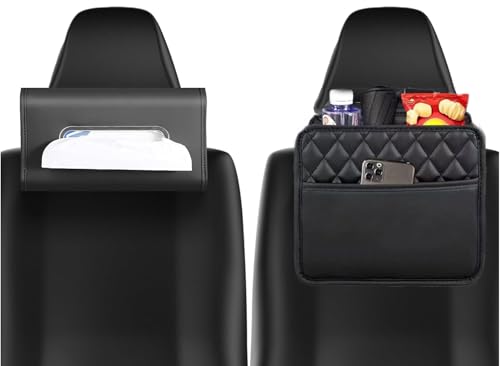 TeTupGa Saco suspenso para assento de carro, suporte para documentos de carro, bolsa de armazenamento com vários bolsos (suporte para lenços F organizador)