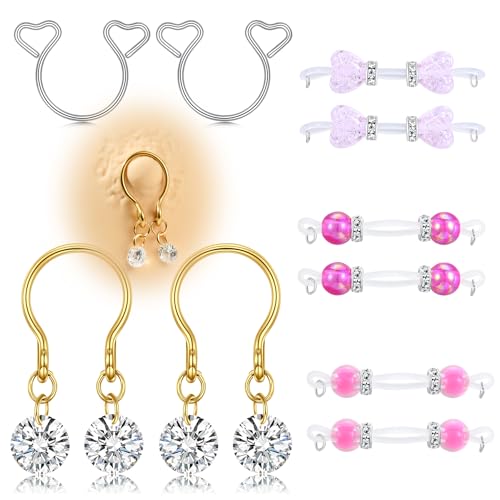 VFUN 10 anelli per capezzoli finti, realizzati a mano, per