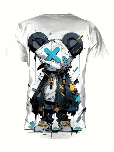 Men's Color Block Short Sleeve Casual T Shirts Crew Neck Letter Graphic Tees Summer Tops3