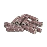 Benchmark Abrasives Aluminum Oxide Tapered Sanding Cartridge Rolls for Blending Deburring Polishing Sanding Metals, Rotary Sander - Drill & Die Grinder Abrasives (10 Pack)(1/2' x 1-1/2', 120 Grit)