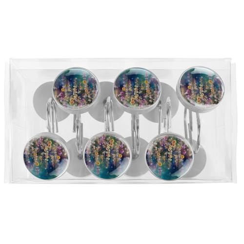 Crochets de rideau de douche en verre cristal et acier inoxydable premium - 7