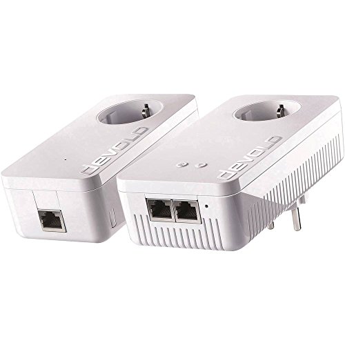 devolo dLAN 1200+ WiFi ac Starter Kit Powerline (bis zu 1200 Mbit/s WLAN ac, 2,4 und 5 GHz gleichzeitig, 2x LAN Ports, 2x Powerlan Adapter, Gigabit-Verbindung, WLAN Empfang verbessern , Access Point)