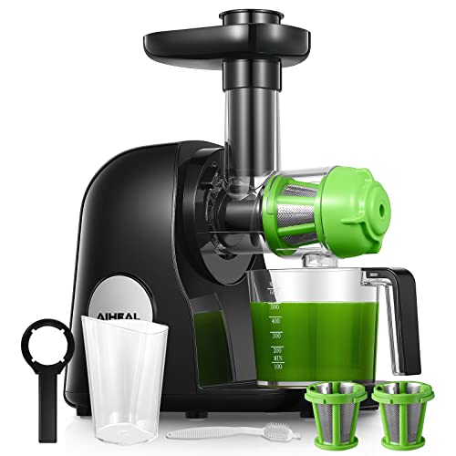 Comparison: Aicok Juicer 3 Juicer Machines, Aiheal New Generation Celery Slow Masticating Juicer Extractor Easy to Clean with Brush, Cold Press Juicer with Quiet Motor & Reverse Function for Fruits & Vegetables, Recipes