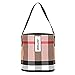 JOTHIN Tote Bag for Women Designer Handbags for Women Plaid Womens Purses and Handbags Bucket bag Canvas Tote Bag for Women(Black)