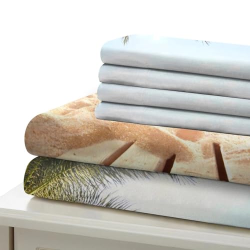 Palmier de Plage Housse de Couette Fermeture Éclair Douce Lit Simple - 7