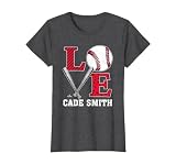 Distressed Baseball Love Cade Smith Cleveland Baseball MLBPA T-Shirt, Women, Dark Heather Grey, Large