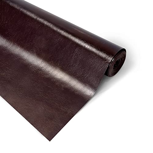 Simili Cuir Autocollant, Patch Cuir Auto-Adhésif Rénovation, Reparation Cuir Autocollant pour Canape, Sièges De Voiture, Chaise De Bureau, Marron, 150 x 40 cm