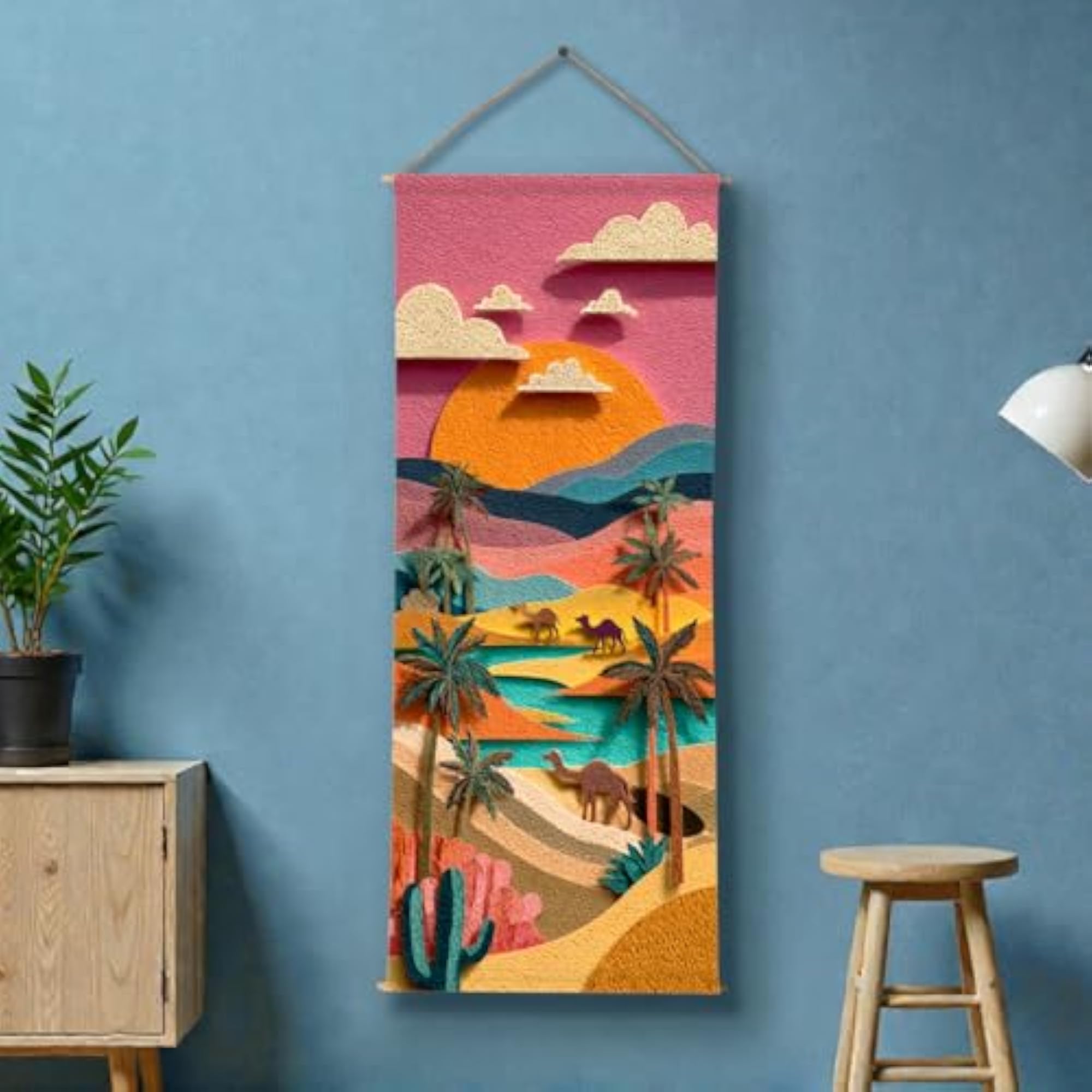 Nature Theme Wall Hanging Tapestry 24x60 In