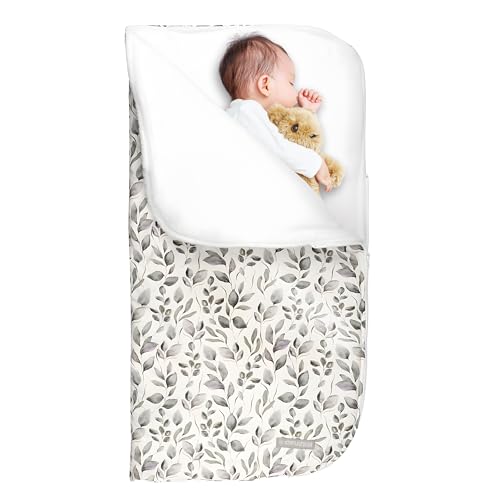 MIMUSELINA Saco Capazo Bebe Invierno Universal | para Carrito, Cuna y Silla de Paseo | Manta Bebe Invierno en Algodon Suave y Acogedor | 2 en 1: Saco 92x46 cm o Manta 92x92 cm | Hecho en España