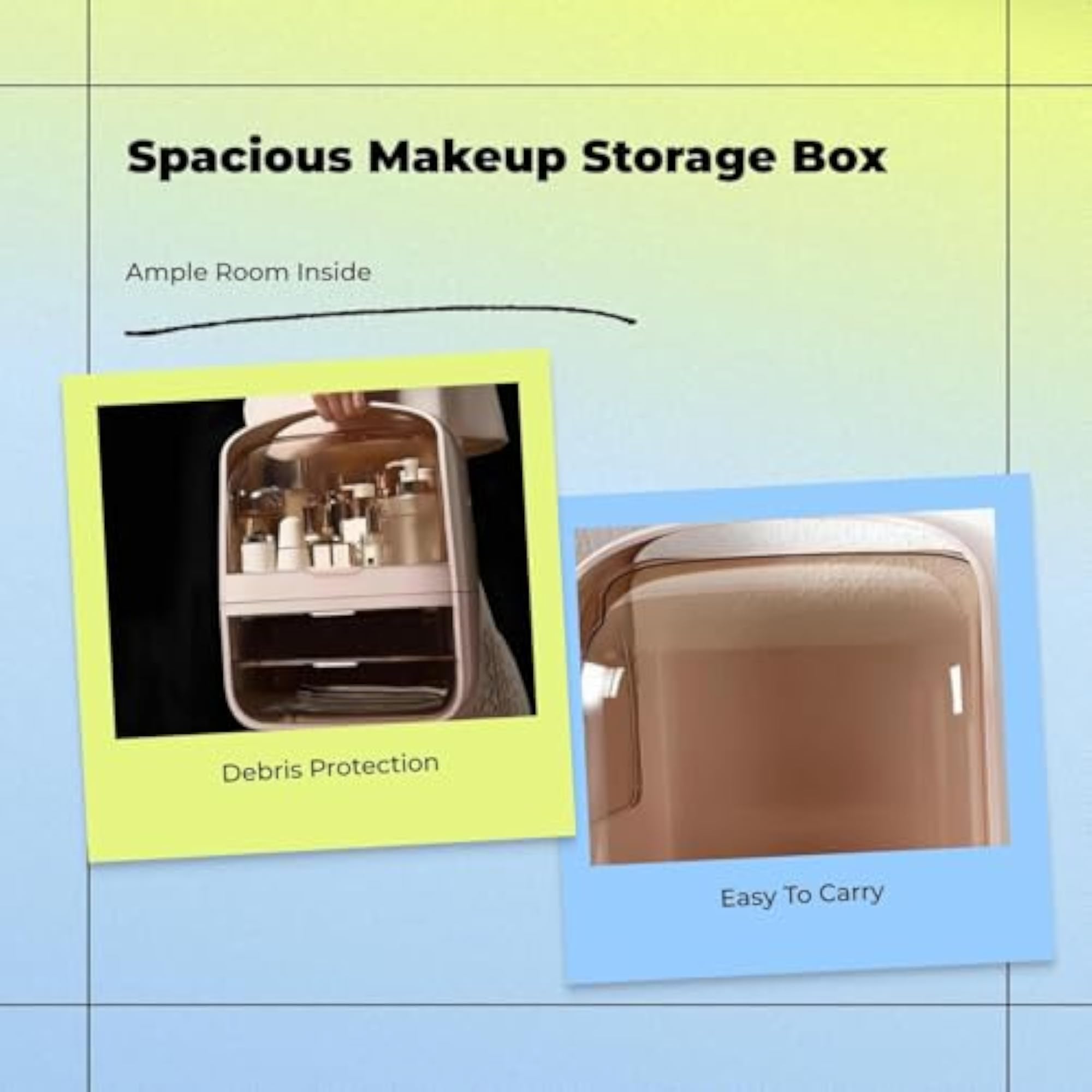 Large Capacity Dustproof Makeup Storage Box
