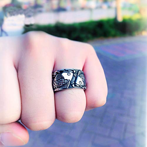 Image of Genuine Stainless Steel Ring for Men Fashion Punk Rock 3D Animal Rings