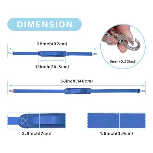 Image of Shoulder Strap for Bag Universal Replacement 58 inch /67 inch Fixed Padded Adjustable Buckle Heavy Duty Shoulder Strap