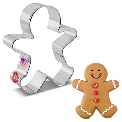 Happy Gingerbread Man Cookie Cutter, 4" by Ann Clark Cookie Cutters Cover