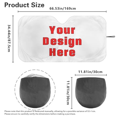 Image of Customized Car Windshield Sun Shade Foldable Car Windshield Sunshades Window Shades Cover Sun Visor Shield for Most Sedan Truck SUV Auto Interior Protector