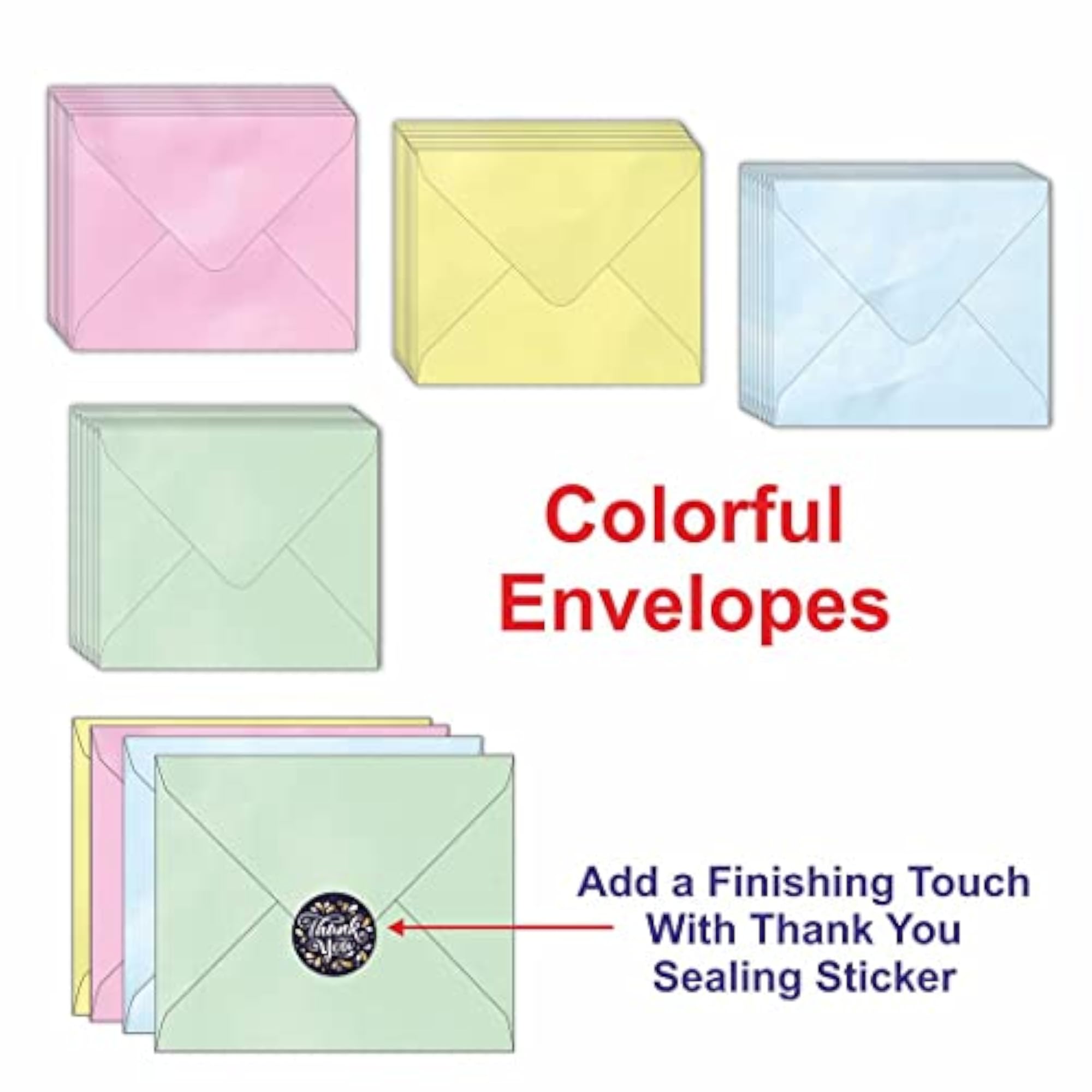 Attractive Greeting Cards Set with Envelopes for All Occasions