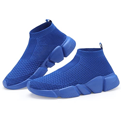 Image of Santiro Mens Walking Shoes Breathable Knit Slip On Sneakers Lightweight Athletic Gym Shoes
