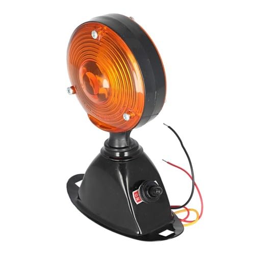 Light Assembly - 12V Safety Flasher w/Switch Round fits Ford 4140 6600 2310 3600 4610 6700 335 2810 3910 3500 4110 4600 2600 3610 5000 7000 2110 2910 4000 7600 2000 2610 2120 3000 4100 5600 7700