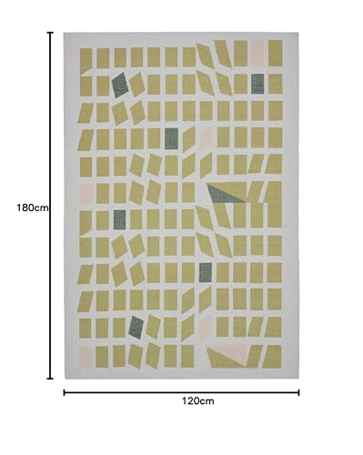 Image of Printed Rug Soft Floor Carpets with Anti Slip Backing for Living Room | Bedroom | Kids Room (Grey Green, 4x6 Feet)