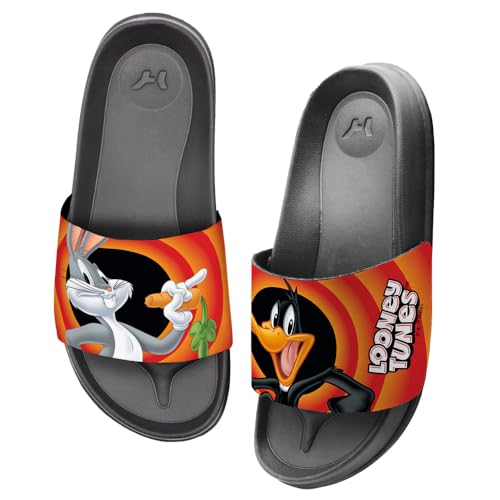 Popfunk Looney Tunes Bugs Daffy Pair Unisex Adult Slides Adjustable Flip Flop Sandals Officially Licensed Hypd Slydr Switch™3
