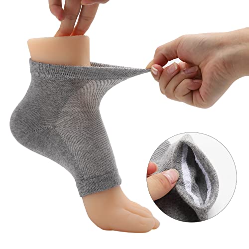 6 Pairs Moisturizing Heel Socks, Gel Toeless Spa Socks For Dry Cracked Feet, Reusable Women Men Open Toe Sock, 6 Colors #TOP3