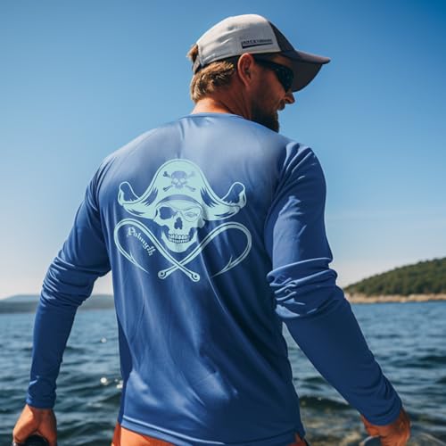 Palmyth Mens Fishing Shirts Long Sleeve Sun Protection Shirts UPF 50+ Rash Guard T-Shirt Tee4