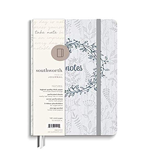 Journal relié Southworth fini l'encre qui traverse avec le papier 105g