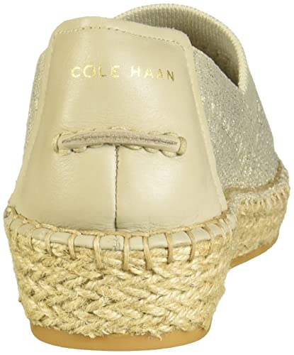 Cole Haan Women's CLOUDFEEL Stitchlite Espadrille Loafer Flat, Hawthorn/CH Gold Metallic Knit/Hawthorn Leather/Natural Jute , 8.5 M US